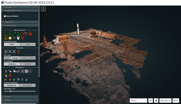 Primera construcción fotogramétrica automatizada desde la aplicación
